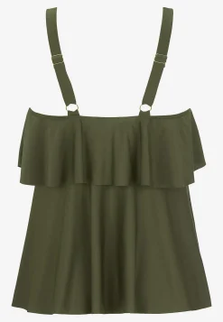 New Tankinitopp med volanger Badkläder|Plus Size