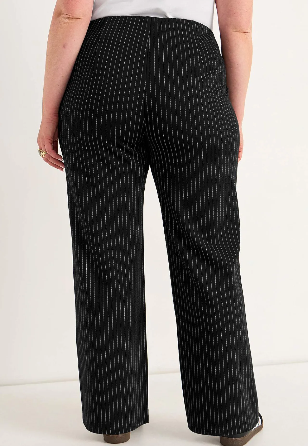 Clearance Trikåbyxa med raka ben Byxor|Plus Size