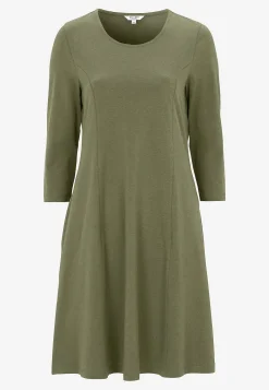 New Trikåklänning med fickor Klänningar & Kjolar|Plus Size