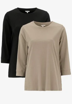 Discount Trikåtopp i ekologisk bomull 2-pack Toppar & T-Shirts|Flerpack
