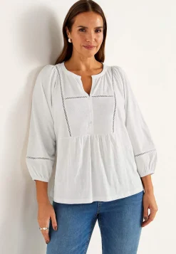 New Trikåtopp med boho stil Toppar & T-Shirts|Plus Size