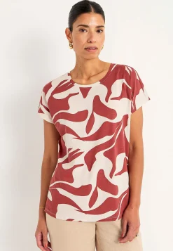New Trikåtopp med korta ärmar Toppar & T-Shirts|Plus Size