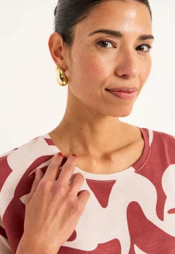 New Trikåtopp med korta ärmar Toppar & T-Shirts|Plus Size