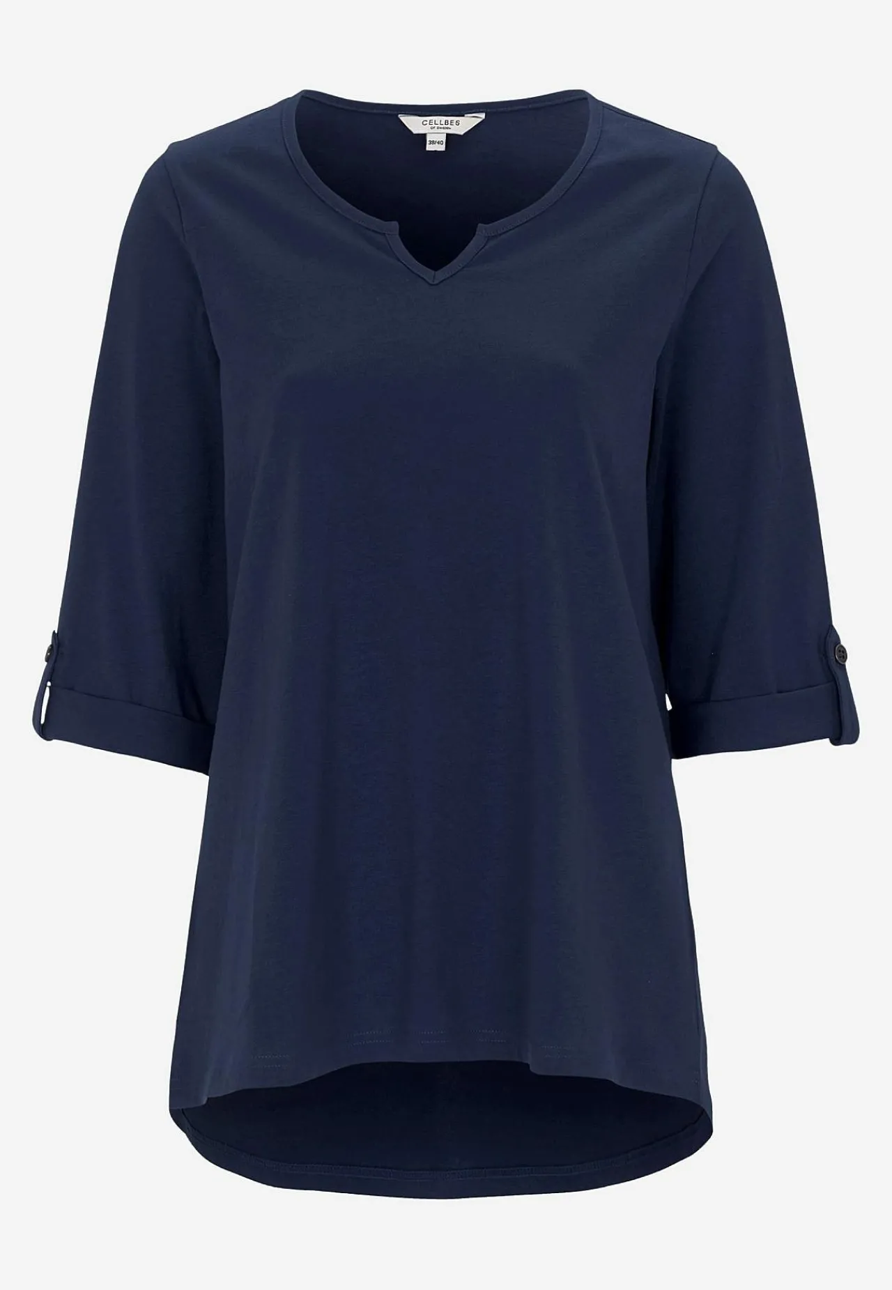 New Trikåtopp med 3/4-långa ärmar Toppar & T-Shirts|Plus Size