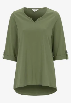 Discount Trikåtopp med 3/4-långa ärmar Toppar & T-Shirts|Plus Size