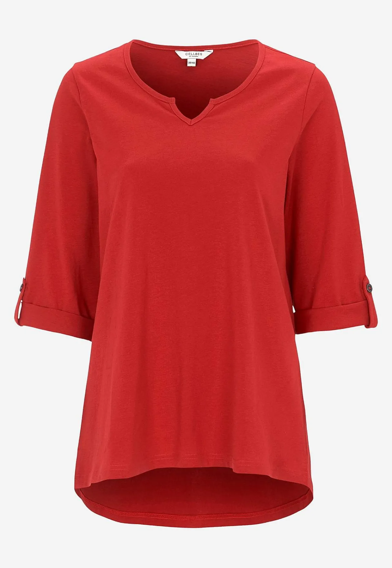 Clearance Trikåtopp med 3/4-långa ärmar Toppar & T-Shirts|Plus Size