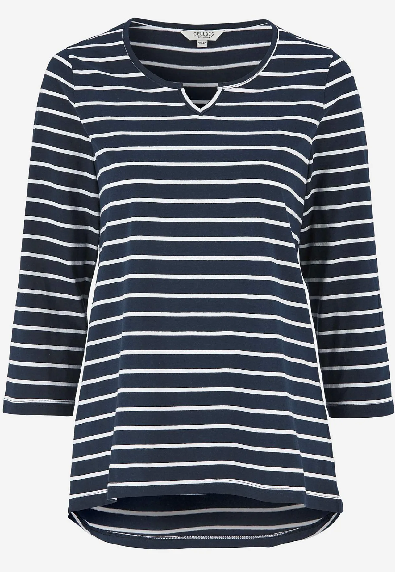 Online Trikåtopp med 3/4-långa ärmar Toppar & T-Shirts|Plus Size