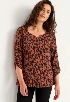 Best Trikåtopp med 3/4-långa ärmar Toppar & T-Shirts|Plus Size