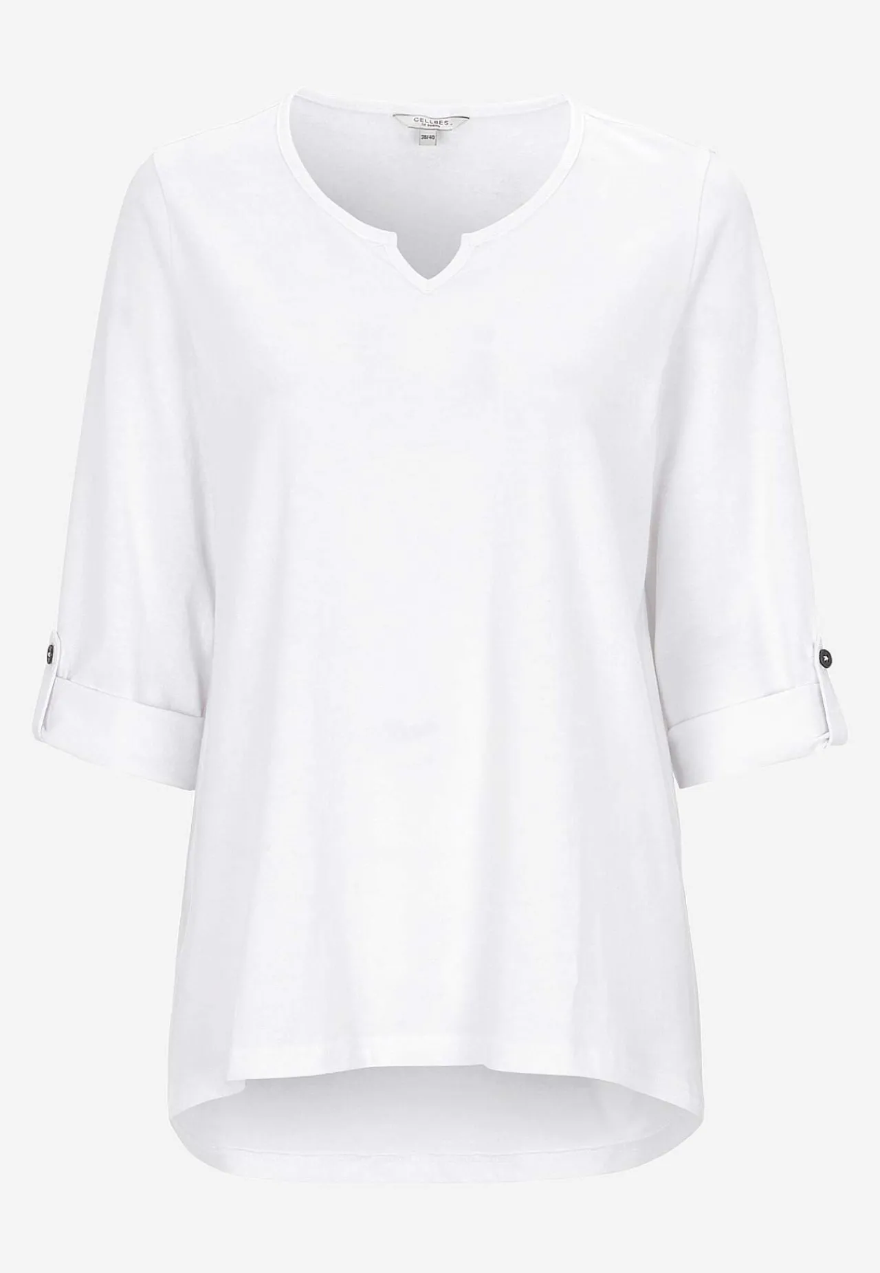Hot Trikåtopp med 3/4-långa ärmar Toppar & T-Shirts|Plus Size