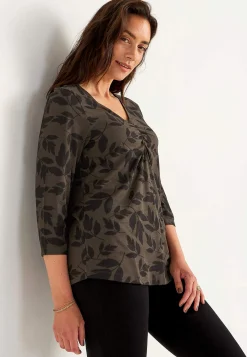 Clearance Trikåtopp med rynkdetaljer Toppar & T-Shirts|Plus Size