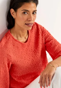 Clearance Trikåtopp med struktur Toppar & T-Shirts|Plus Size