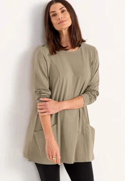 Outlet Trikåtunika med fickor Tunikor|Plus Size