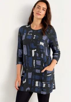 Hot Trikåtunika med fickor Tunikor|Plus Size