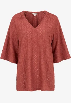 Online Trikåtunika med hålbroderi Toppar & T-Shirts|Tunikor