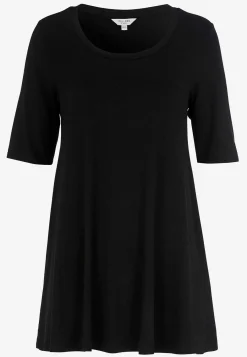 Outlet Trikåtunika med korta ärmar Tunikor|Plus Size