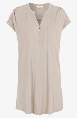 Clearance Trikåtunika med metallknappar Tunikor|Plus Size