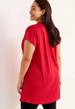 Sale Trikåtunika med metallknappar Tunikor|Plus Size