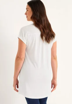Outlet Trikåtunika med metallknappar Tunikor|Plus Size