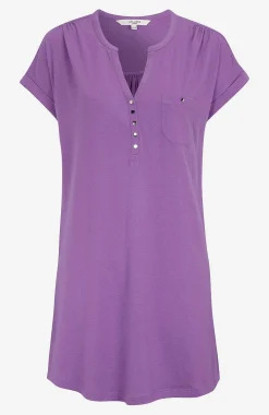 New Trikåtunika med metallknappar Tunikor|Plus Size
