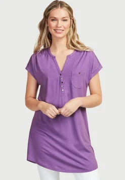 New Trikåtunika med metallknappar Tunikor|Plus Size