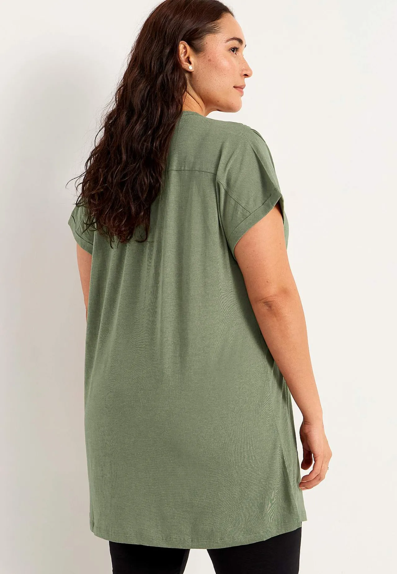 Sale Trikåtunika med metallknappar Tunikor|Plus Size
