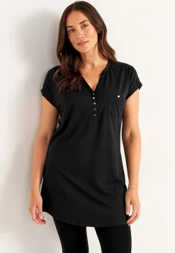 Hot Trikåtunika med metallknappar Tunikor|Plus Size