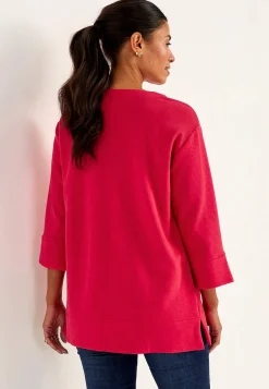 Clearance Trikåtunika med slitsar Tunikor|Plus Size