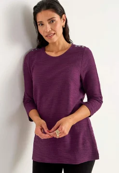 New Trikåtunika med struktur Tunikor|Plus Size