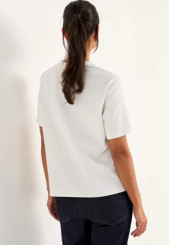 New T-shirt i kraftig bomullstrikå Toppar & T-Shirts|Basplagg