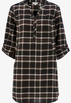 Hot Tunika i flanell med fickor Tunikor|Plus Size