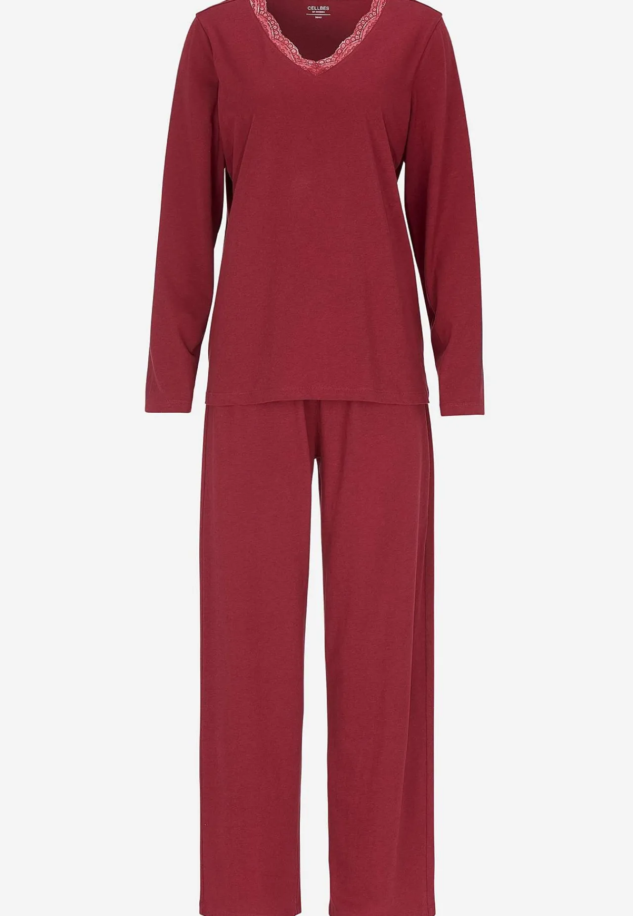Clearance Tvådelad pyjamas med spetskant Plus Size|Sov- & Myskläder