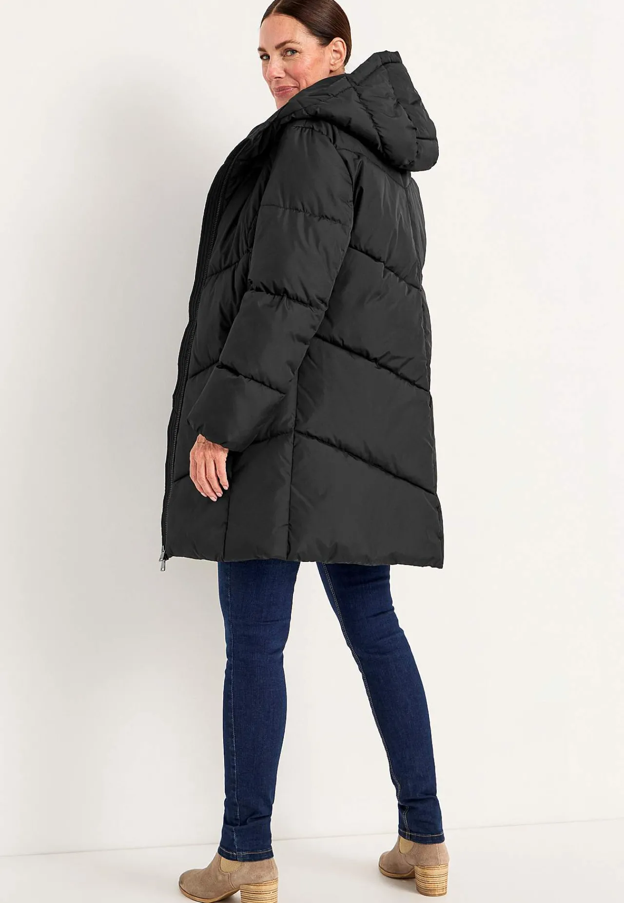 Varm jacka med fluffig vaddering Jackor & Kappor|Plus Size