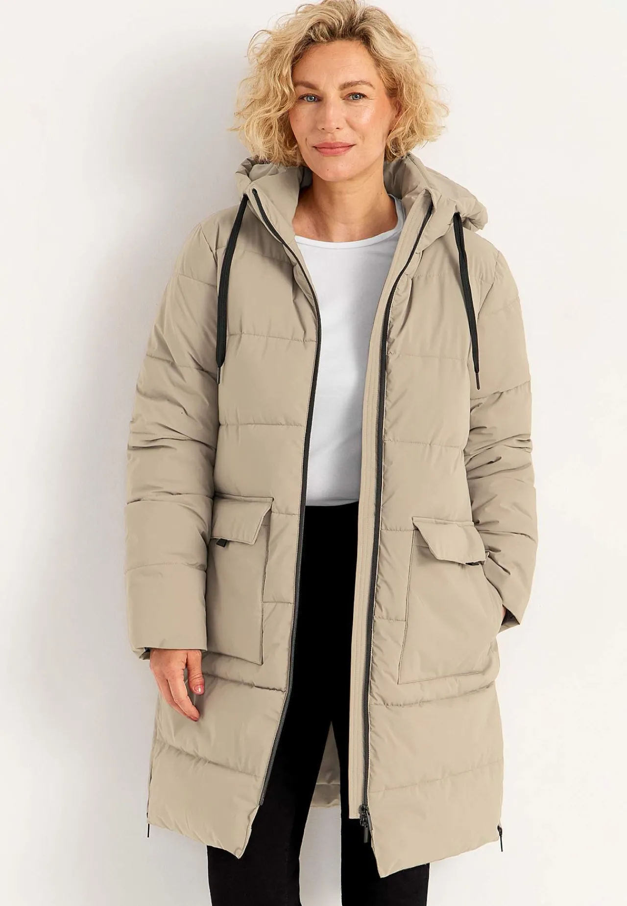 Hot Varm jacka med sidodragkedjor nertill Jackor & Kappor|Plus Size