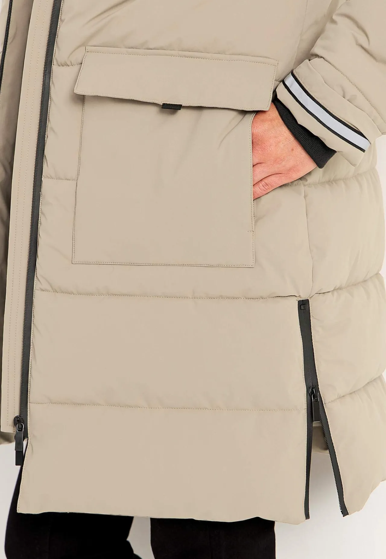 Hot Varm jacka med sidodragkedjor nertill Jackor & Kappor|Plus Size