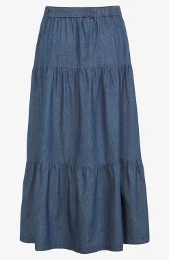 Volangkjol i denim Klänningar & Kjolar|Jeansplagg