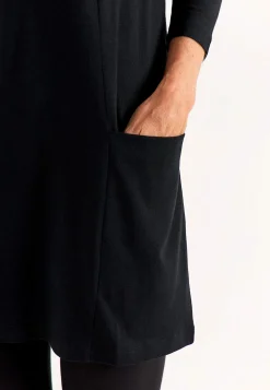 Discount V-ringad trikåtunika med fickor Tunikor|Plus Size