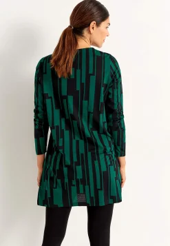 Hot V-ringad trikåtunika med fickor Tunikor|Plus Size