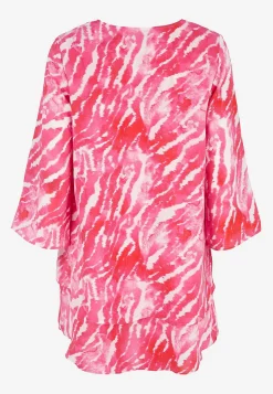 Sale V-ringad tunika med trumpetärm Tunikor|Plus Size