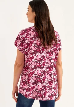 V-ringad, vävd tunika Tunikor|Plus Size