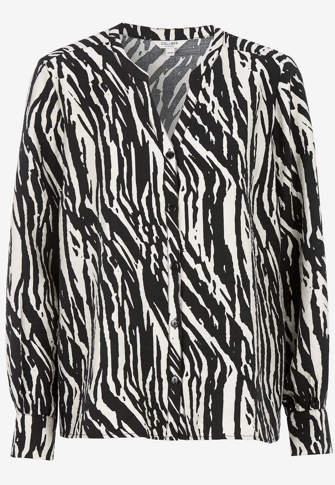 New Vävd blus med knappar Skjortor & Blusar|Plus Size