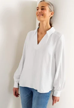 New Vävd blus med vida ärmar Toppar & T-Shirts|Skjortor & Blusar
