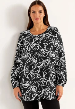 Clearance Vävd, mönstrad tunika Tunikor|Plus Size