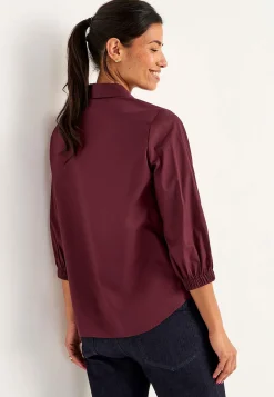 Clearance Vävd poplinskjorta Skjortor & Blusar|Plus Size