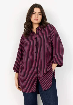 Vävd, randig skjorta Skjortor & Blusar|Plus Size