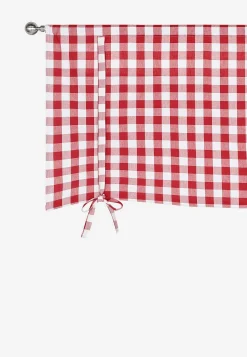 Clearance Vävd, rutig hissgardin Gardiner|Kökstextilier
